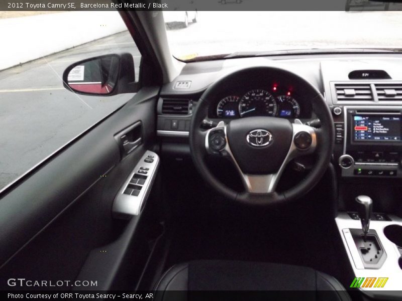 Barcelona Red Metallic / Black 2012 Toyota Camry SE