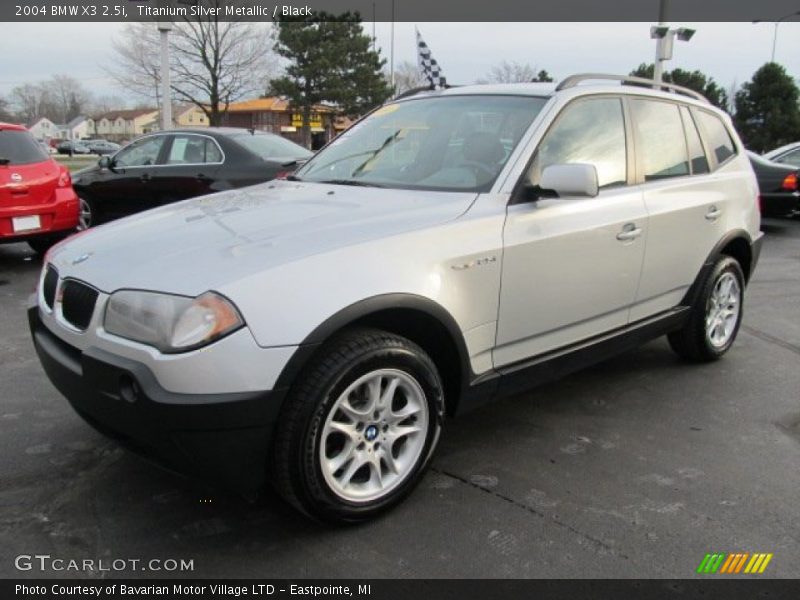 Titanium Silver Metallic / Black 2004 BMW X3 2.5i
