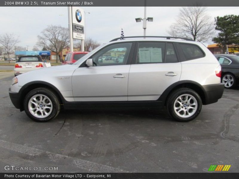 Titanium Silver Metallic / Black 2004 BMW X3 2.5i