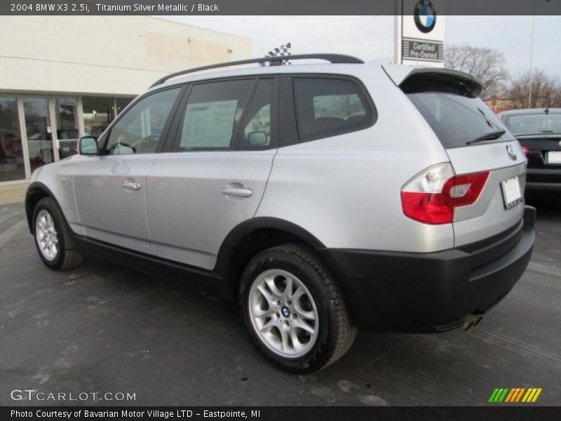 Titanium Silver Metallic / Black 2004 BMW X3 2.5i