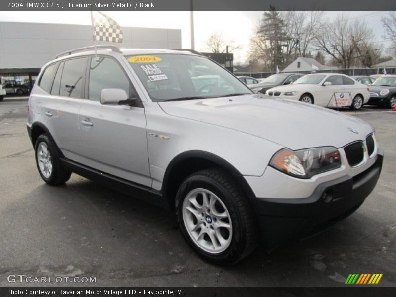 Titanium Silver Metallic / Black 2004 BMW X3 2.5i