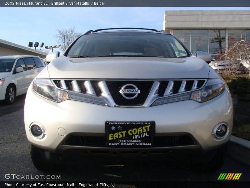 Brilliant Silver Metallic / Beige 2009 Nissan Murano SL