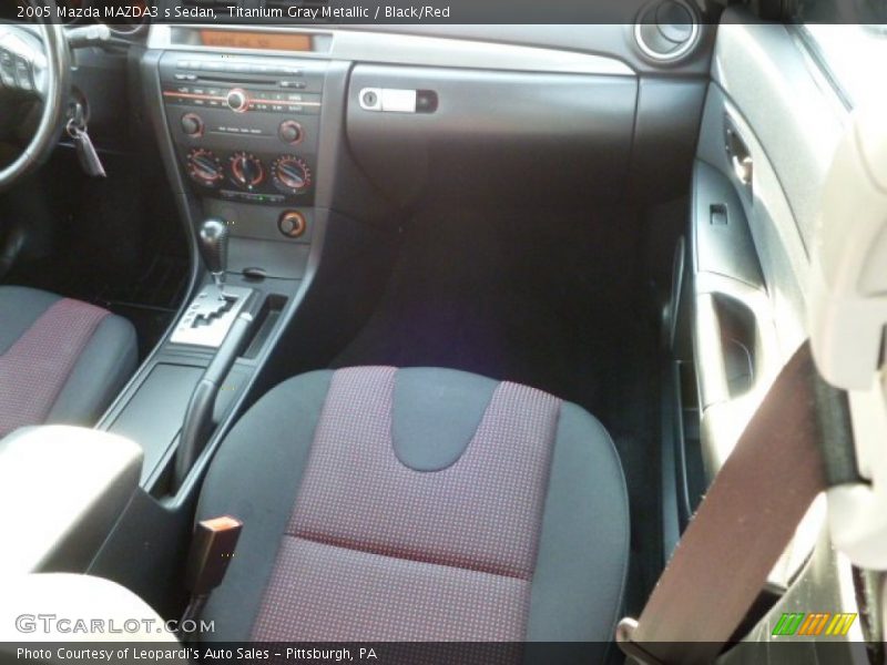 Titanium Gray Metallic / Black/Red 2005 Mazda MAZDA3 s Sedan