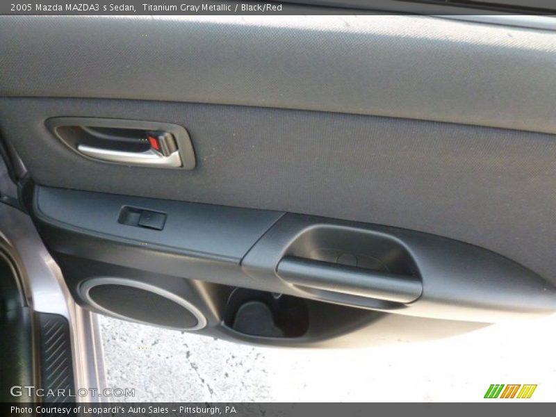 Titanium Gray Metallic / Black/Red 2005 Mazda MAZDA3 s Sedan