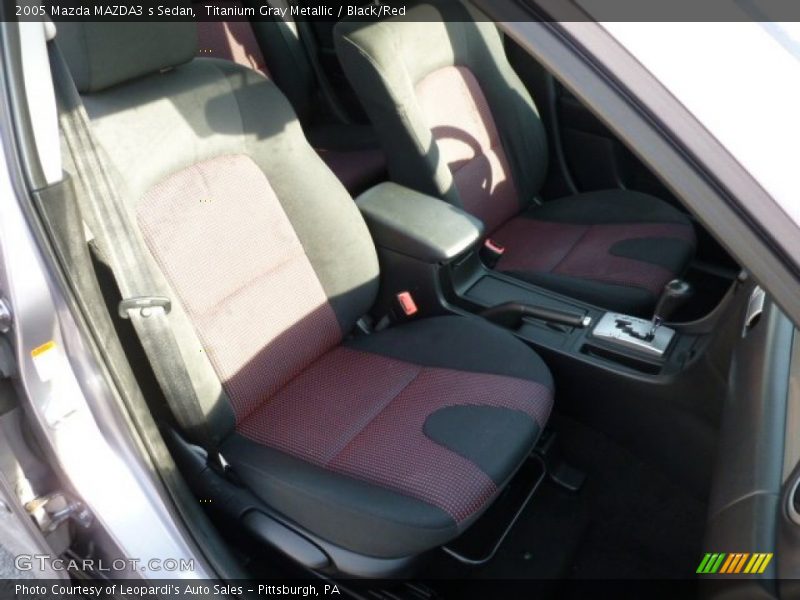 Titanium Gray Metallic / Black/Red 2005 Mazda MAZDA3 s Sedan