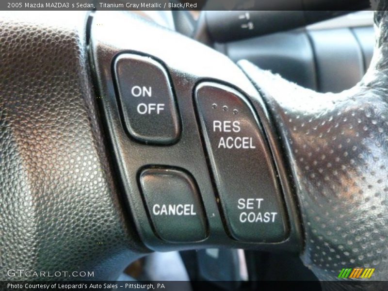 Titanium Gray Metallic / Black/Red 2005 Mazda MAZDA3 s Sedan