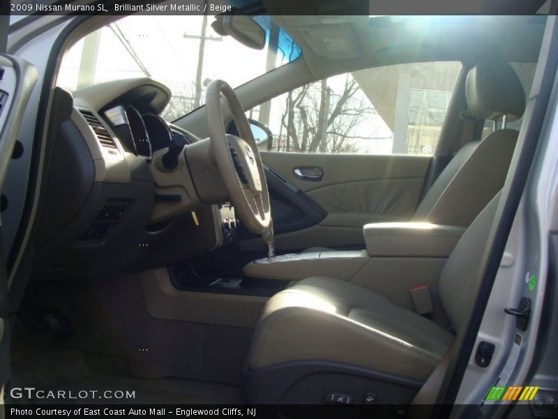 Brilliant Silver Metallic / Beige 2009 Nissan Murano SL
