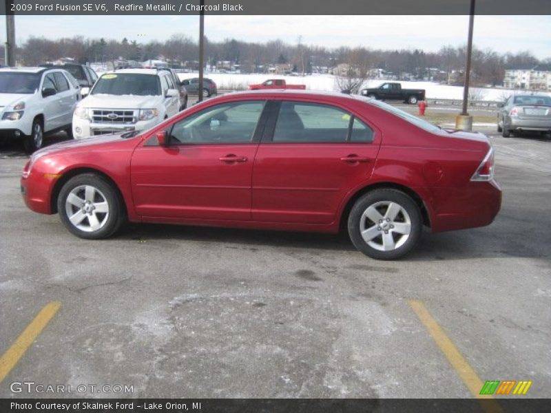 Redfire Metallic / Charcoal Black 2009 Ford Fusion SE V6