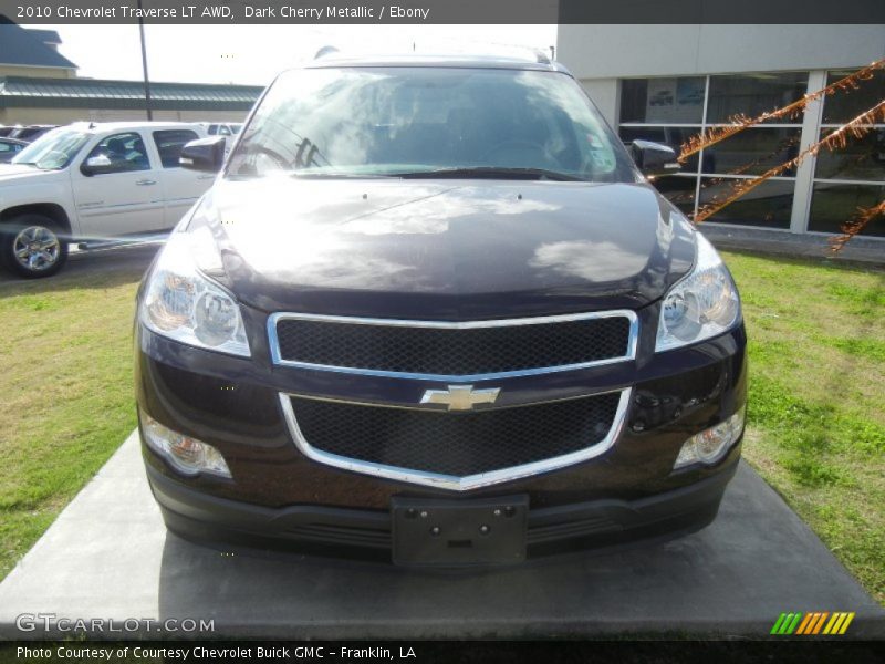 Dark Cherry Metallic / Ebony 2010 Chevrolet Traverse LT AWD