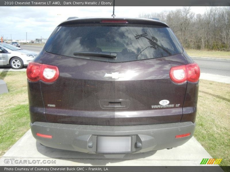 Dark Cherry Metallic / Ebony 2010 Chevrolet Traverse LT AWD