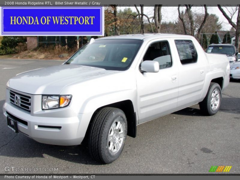 Billet Silver Metallic / Gray 2008 Honda Ridgeline RTL