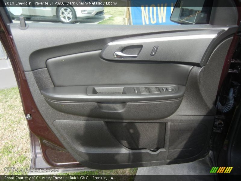 Dark Cherry Metallic / Ebony 2010 Chevrolet Traverse LT AWD