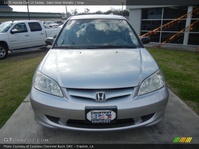 Satin Silver Metallic / Gray 2005 Honda Civic LX Sedan