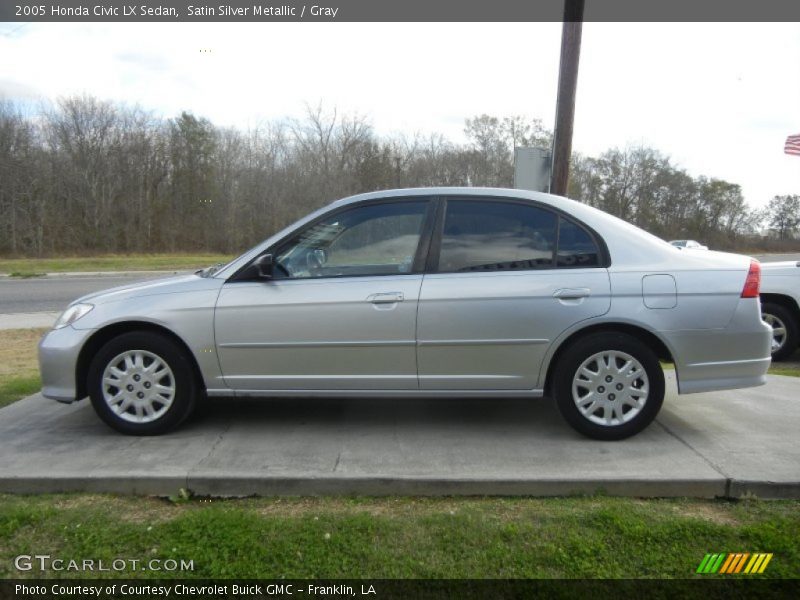 Satin Silver Metallic / Gray 2005 Honda Civic LX Sedan