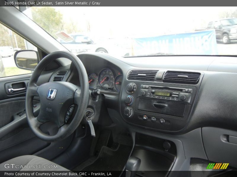 Satin Silver Metallic / Gray 2005 Honda Civic LX Sedan