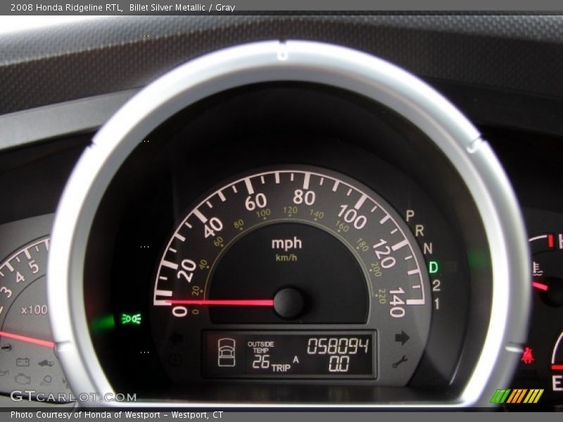 Billet Silver Metallic / Gray 2008 Honda Ridgeline RTL