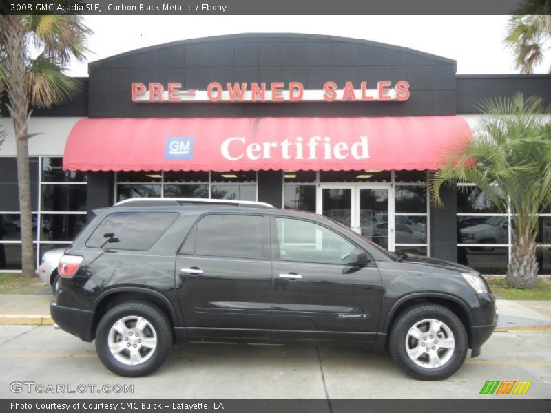 Carbon Black Metallic / Ebony 2008 GMC Acadia SLE