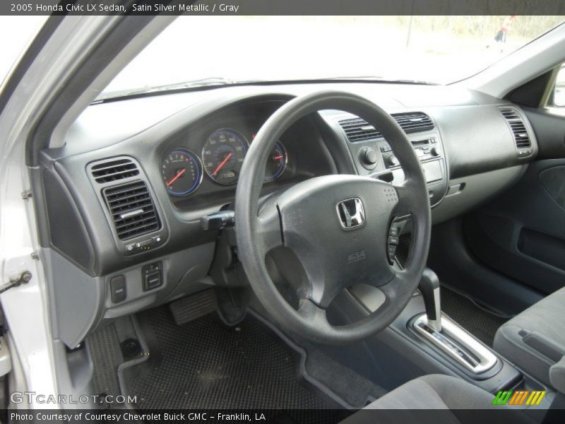 Satin Silver Metallic / Gray 2005 Honda Civic LX Sedan