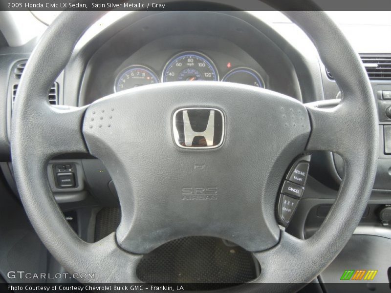 Satin Silver Metallic / Gray 2005 Honda Civic LX Sedan
