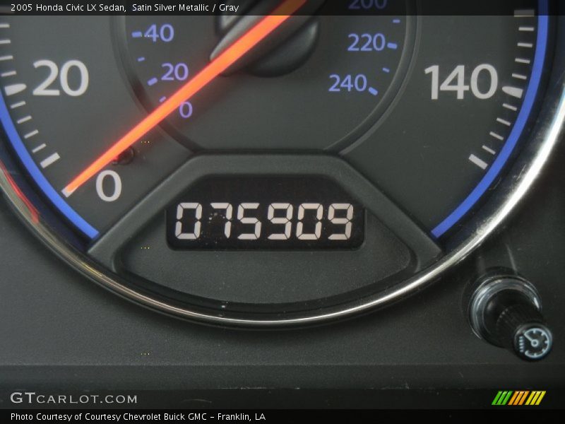 Satin Silver Metallic / Gray 2005 Honda Civic LX Sedan