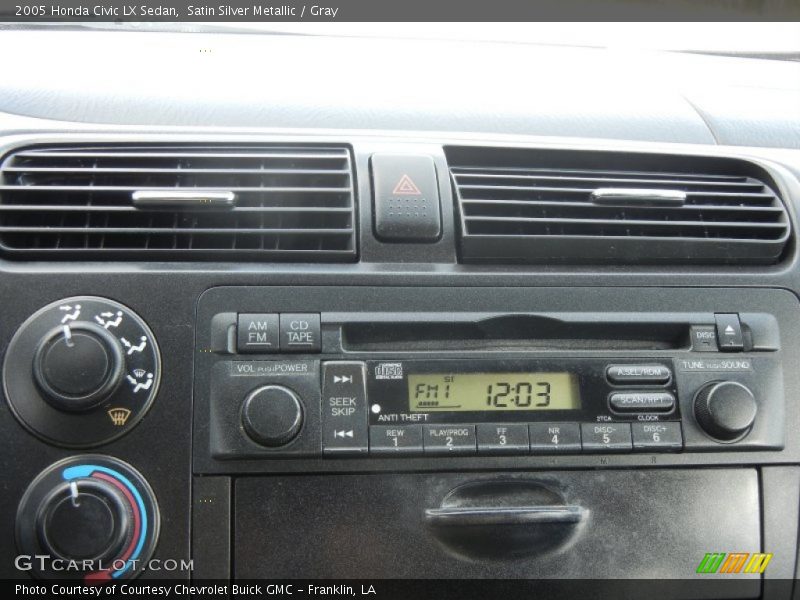 Satin Silver Metallic / Gray 2005 Honda Civic LX Sedan