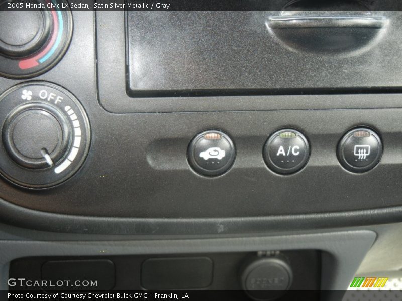 Satin Silver Metallic / Gray 2005 Honda Civic LX Sedan