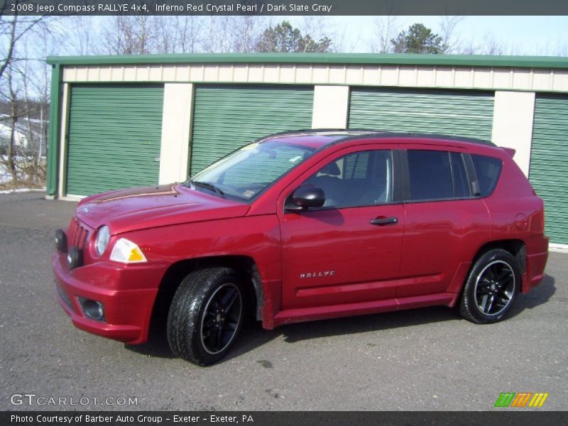 Inferno Red Crystal Pearl / Dark Slate Gray 2008 Jeep Compass RALLYE 4x4
