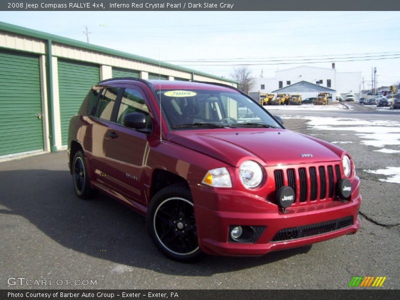 Inferno Red Crystal Pearl / Dark Slate Gray 2008 Jeep Compass RALLYE 4x4