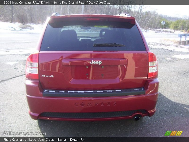 Inferno Red Crystal Pearl / Dark Slate Gray 2008 Jeep Compass RALLYE 4x4
