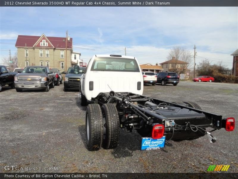 Summit White / Dark Titanium 2012 Chevrolet Silverado 3500HD WT Regular Cab 4x4 Chassis
