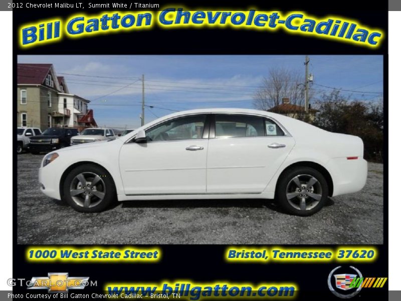 Summit White / Titanium 2012 Chevrolet Malibu LT