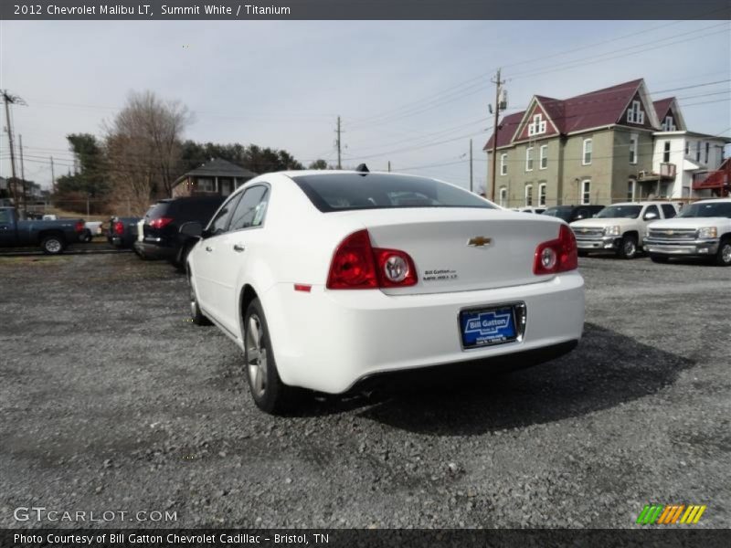 Summit White / Titanium 2012 Chevrolet Malibu LT