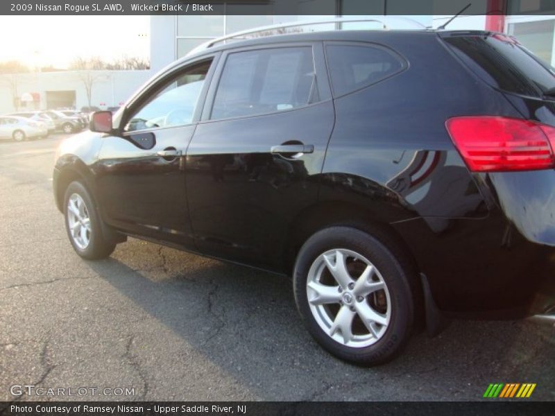 Wicked Black / Black 2009 Nissan Rogue SL AWD