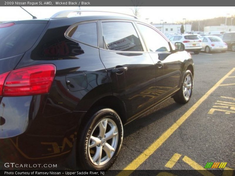 Wicked Black / Black 2009 Nissan Rogue SL AWD