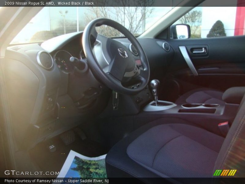 Wicked Black / Black 2009 Nissan Rogue SL AWD