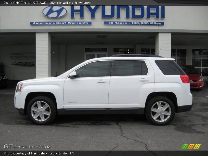 Olympic White / Brownstone 2011 GMC Terrain SLT AWD