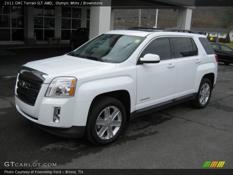 Olympic White / Brownstone 2011 GMC Terrain SLT AWD