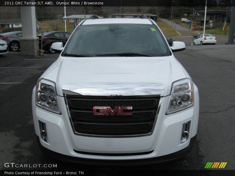 Olympic White / Brownstone 2011 GMC Terrain SLT AWD