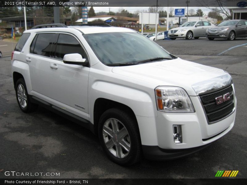 Olympic White / Brownstone 2011 GMC Terrain SLT AWD