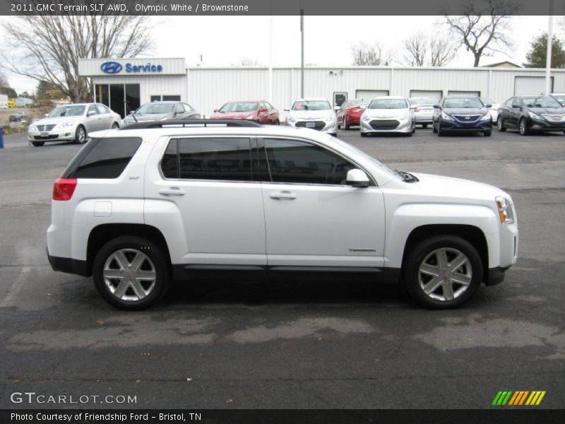 Olympic White / Brownstone 2011 GMC Terrain SLT AWD
