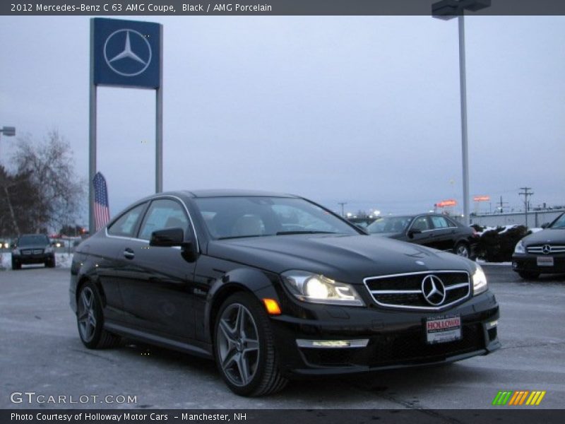 Black / AMG Porcelain 2012 Mercedes-Benz C 63 AMG Coupe