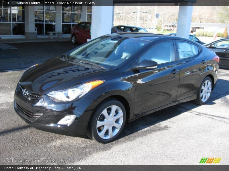 Black Noir Pearl / Gray 2012 Hyundai Elantra Limited
