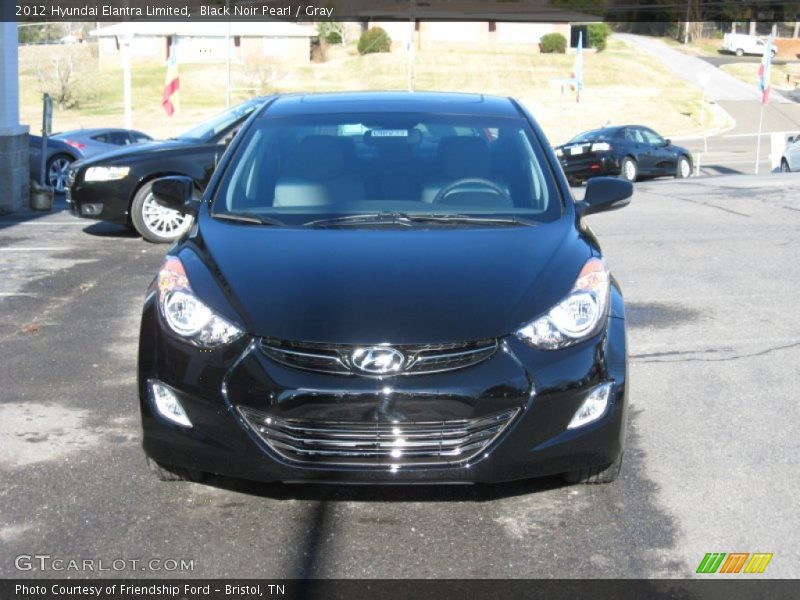 Black Noir Pearl / Gray 2012 Hyundai Elantra Limited