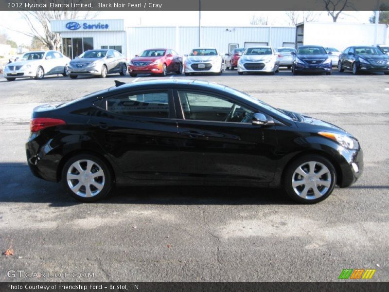 Black Noir Pearl / Gray 2012 Hyundai Elantra Limited
