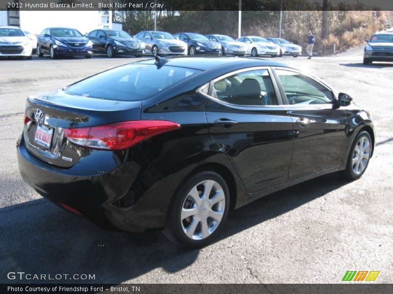 Black Noir Pearl / Gray 2012 Hyundai Elantra Limited