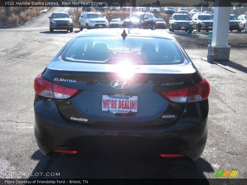 Black Noir Pearl / Gray 2012 Hyundai Elantra Limited
