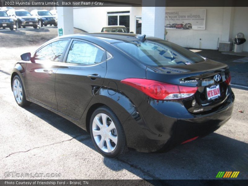 Black Noir Pearl / Gray 2012 Hyundai Elantra Limited