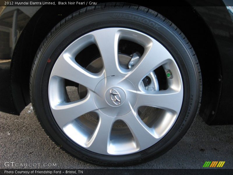 Black Noir Pearl / Gray 2012 Hyundai Elantra Limited