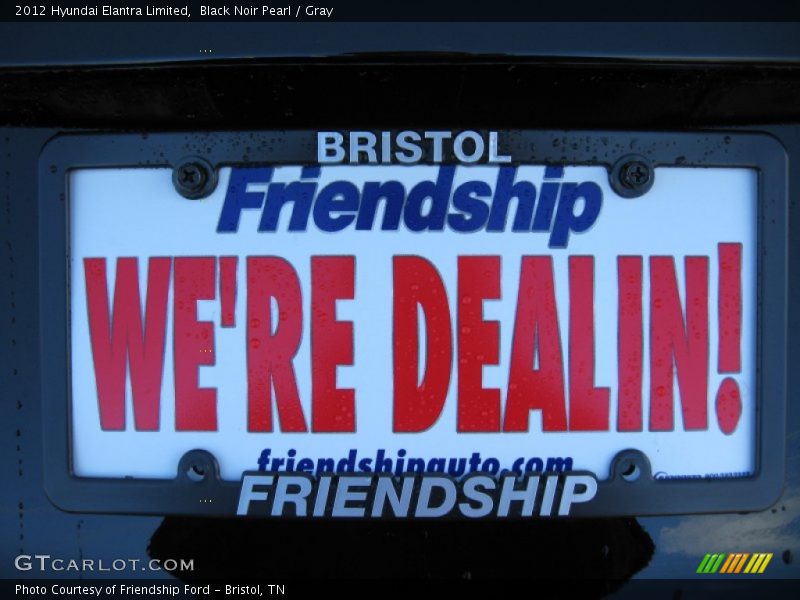 Black Noir Pearl / Gray 2012 Hyundai Elantra Limited