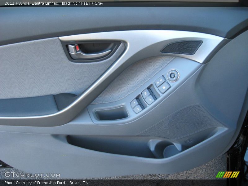 Black Noir Pearl / Gray 2012 Hyundai Elantra Limited